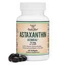 Astaksantin 12mg Max Jakost (samo patentiran astaksantin (Astrareal) s 70+ Človeška klinična preskušanja - najbolj raziskana znamka na svetu) Gojijo, žetev, in Made in The ZDA (Astaxantina) by Double Wood