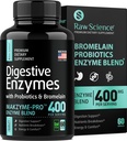 Prebavne encime s probiotiki za ženske in moške Prebavno zdravje - Napenjanje Relief, Gut Health Supplements: Bromelain, Papaya Enzyme, Acidophilus Probiotic, Lactase Enzymes za prebavo - 60 Tablete