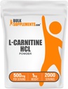 BulkSupplements.com L-karnitin HCl prašek - karnitin dodatek, karnitin prašek, L-karnitin 500mg - nearomatiziran & gluten prost, 500mg na serviranje, 1kg (2,2 lbs) (Pack of 1)
