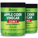 Zolotus Apple Cider Vinegar Kapsule 32 v 1 s kurkuma, cimet, Mlečni osat, Berberina, Elderberry, Quercetin - (2 pakiranji) 60 kapsul
