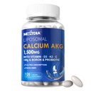 Liposomski kalcij AKG dodatek 1500mg z vitaminom D3 & K2 Softgels za ženske & moške.Visoka absorpcija.Kalcij dopolnila z magnezijevim glicinatom, borom, probiotiki in vitaminom C za kosti.