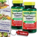 Choice Bunde Spring Valley Podpora krvnemu tlaku vegetarijanske kapsule 60 Ct 2 pk (120 skupaj) + Vitamin vodnik & tablete vsebnik (4 Izdelki)!