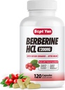 Berberine Dodatek 1500mg s Ceylon Cinamon - Berberine Kapsule z grenko Melon, Banaba Leaf, Gimnema Syivestre za imunski, Presnova, Prebava in zdravje srca, Vegan 120 Kapsule