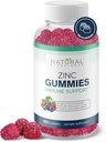 Cink Gummies 50mg - Visoka jakost Imunska podpora, zdravje kože, antioksidant, Dnevna imuniteta dodatek za odrasle, Vegan, Gluten-free, Ne-GMO, Žvečljivi Citrat Gumies, 180 Gumies