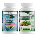 GreeNatr 7-in-1 Imunska podpora dodatek z vitaminom C, vitamin D3, cink 50mg, Quercetin, v kombinaciji z organskimi kapsul Ashwagandha Featuring črna paprika za izboljšano absorpcijo