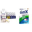 Poskrbite, da se Max Protein Nutrition Shake s 30g proteini in Gas-X Extra Jakost Žvečljive plinske Relief tablete s Simeticone 125 mg, 72 Število