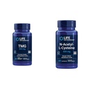 Life Extension TMG 500 mg – dodatek trimetilglicin – spodbuja zdrave ravni homocisteina in N-acetil-L-cisteina (NAC), imunskega sistema, dihal, zdravja jeter, NAC 600 mg