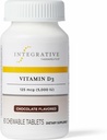 Integrativne terapije Vitamin D3 125 μg - Vitamin D dodatek za zdravje kosti in imuno podporo* - Gluten-free & Dairy-free - čokolada aromatizirana, 90 žvečljive tablete (90 serving)