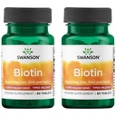 Swanson Biotin – časovno release 10.000 μg 60 tablet (2 pakiranji)