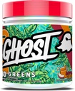GHOST Greens Powder, Apple Cider - 30 Servings - 19 Superfood Greens & Reds Powder, sadje, zelenjava, Spirulina, & Klorella, Prebiotiki, 10 milijard CFU Probiotik & Prebavne encimi - Gluten-free