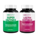 GOBIOTIX Super Encimi Dodatek - Prebavne encime s prebiotiki in probiotiki za ženske in moške - podpira Gut zdravje, Gluten Pregnjenost, Laktoza Absorpcija, Rastlinske tablete