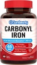 Karbonil železo, z naravnim vitaminom C, Nežen na želodec, visoka absorpcija, za delovanje rdečih krvnih celic, energijska podpora, Vegan, 60 Tabs