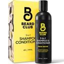 Beard Club Mens 2 v 1 šampon in balzam - Sulfate brezplačno, vlažilni, Citrus scented za Curly nego las in suho nego skalp