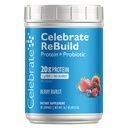 Praznujte vitamine Rebuilding Protein Powder s probiotiki in prebiotiki - 20g sirotkinih izolatov, visoko vlaknin, za bolnike po bariatrični kirurgiji - Berry Burst (15 Servingov)