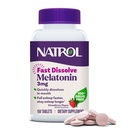Natrol hitro raztopite Melatonin 3 mg, Melatonin dopolnila za miroljuben spanec, podpora za spanje za odrasle, 150 Jagodne tablete, do 150 dni dobave