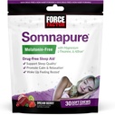 Sila Factor Somnapure Melatonin-free Soft Chews, Pomoč za spanje za izboljšanje kakovosti spanja, Pomoči za spanje za odrasle z Affron, Magnezij, L-Teanin, Kamilica, Lemon Balm, Dream Berry Flavor, 30 Soft Chews