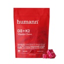 Humann Vitamin D3 Chews - Visoka moč Vitamin D 5000iu (125mcg) Pomaga podpirati zdravo razpoloženje, imuniteto, zdravje dihal in kosti, mešane jagodne arome, 30-Count
