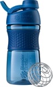 BlenderBottle 20-Ounce Black in Navy Protein Shaker steklenice z BlenderBall wire whisk