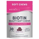 NeoCell Biotin Lepota Soft Chews, Za zdravo kožo, Lasje, Žeblji, Energy Support dodatek, Acai Berry Flavor, Soft Chews, 30 Število, 1 Bag