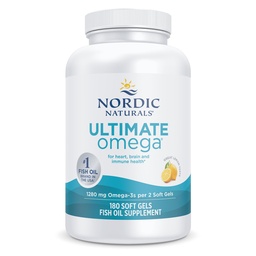 Nordic Naturals Ultimate Omega, 1280mg Omega-3 Fish Oil, Lemon - 180 Count