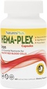 NaturePlus železo Hema-Plex - 60 hitro delujočih kapsul - 85 mg kelirano železo + vitamin C & bioflavonoidi za zdrave rdeče krvne celice - veganske, brez glutena - 30 slušnic
