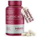 Stabilizirana R-lipojska kislina 300 mg na serviranje, R Alpha lipoična kislina ALA dodatek antioksidant za živčevje, energija in metabolizem podpora, NSF Certified Supplements, Non-GMO & Vegan,60 Kapsule, 2 Mesec oskrbe