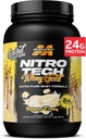MuscleTech Whey Protein Powder (Banana Cream, 2LB) - Nitro-Tech Whey Protein Isolate Smoothie Mix for Lean Muscle & Fast recovery - 24g sirotkinih zlatih beljakovin za ženske in moške - Gluten-free