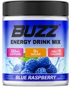Jutro Buzz Energy Drink Powder - Energy Boost Drink Mix - Sugar-free Energija z antioksidanti - Jutranji kickstart in športna prehrana vzdržljivost Izdelek - 30 Serving, Modra malina, 8 Ounces
