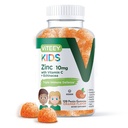 Viteey cink za otroke Gumies 10mg, z vitaminom C & Echinacea - Imunska podpora, močan naravni antioksidant, otroci Cink Vitamin dodatek - Vegan, želatina brezplačno - Okusna žvečljiva pomaranča okus Gummy
