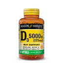 MASON NATURAL Vitamin D3 125 μg (5000 i. e.), podpira zdravje kosti, mišic in imunskega sistema, iz ribjega jetrnega olja, 50 kapsul, pakiranje po 3