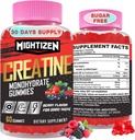 Kreatin monohidrat Gumiji za moške in ženske, Kreatin za ženske Žvečilni kreatin monohidrat s tavrinom in vitaminom B12, predworkout Gumiji za največjo moč, energijo in vzdržljivost, število Berry 60