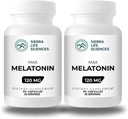 120 mg visok odmerek melatonina Max v kapsulah, ki so enostavne za uporabo v vodi - 30 servingov (paket po 2)