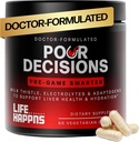 Life Happns Pour Over Jetra Health Supplement with Milk Thistle, Vitamin B6, Elektroliti - Podpira Hidracijo in okrevanje, 60 kapsul