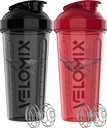 VELOMIX - 2 Pakiranje - 28 oz Stresalnik Protein Mixes - 2x Wire Whisk 