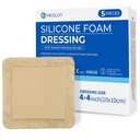 LotFancy silikonska pena oblačenje, 4"x 4" (2,5"x2,5" Pad), 5 grof, sterilno obrobljeno adhezivno obleko, posteljo rane, Leg Ulcers Rane Care Bandage, Visoko Absorbent, vodoodporna