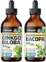 BIO KRAUTER Bacopa Tinkture 4 Fl. Oz. + Ginkgo Biloba Tinkture 4 Fl. Oz.