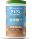 Neverjetna trava Kidz Superfood: Vegan Protein & Probiotics za otroke z peso Root Powder & 1/2 Pokal listnatih zelena, Extreme Chocolate, 15 Servings