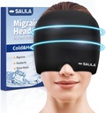 SALILA Migrena Relief Cap - Advanced Cooling Gel Led Pack, Odorless Glavobol Klobuk, Ena velikost Fits All, Hladna & Vroča terapija za Sinus, Napetost, Stress Relief - Instant Glavobol Pomirjujoče