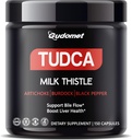 Premium TUDCA z mlekom Thistle, Artichoke, Burdock & Black Pepper – Podpira Bile Flow & Jetra zdravje -150 Kapsule- Izdelano v ZDA