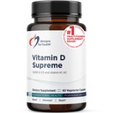 Designs for Health Vitamin D Supreme - Vitamin D 5000 i.e. z 2000mcg Vitamin K kot MK4 za zdravje kosti, zdravje srca, razpoloženja in imunske podpore - Vitamin D3 Okrepljeno z GG dodatek (60 kapsul)