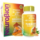 Neurobion Kurkumin 650 mg Zeliščni dodatek za antioksidant podporo, visoka absorpcija Ultra Potent Turmeric dodatek multivitaminski kompleks z B12, 40 kapsule