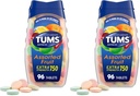 TUMS ekstra moč Antacid tablete za žvečljivo zgago Relief in kisle prebavne motnje, Razvrščene arome sadja - 96 Število (Pack po 2)