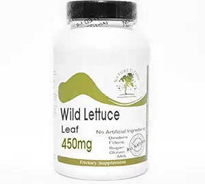 Wild Lettuce Leaf 450mg ~ 200 Kapsule - brez dodatkov ~ Naturetition dopolnila