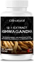 CBInatural Ashwagandha 12:1 Extract 500mg (6000 mg ekvivalent) – Energija, Vitalnost & Moški Wellness Podpora – 120 Veganske kapsule, 4-mesečna dobava