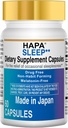 HAPA Japan Melatonin Dodatek za brezplačno pomoč v spanju, Phosfatidilserin, koencim Q10, odrasli 60 kapsul, 30-dnevna oskrba