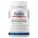 iSerra 250.000 SPU Enzyme Serrapeptase - 90 največjih jakostnih kapsul - do 12x več Močne kot druge Serrapaptaze - zapoznela sprostitev Tehnologija-visoka jakost ne-GMO, Gluten Free, Vegan (paket z 1)