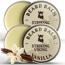 Krepka vikinška brada Balzam za moške - Leave in Beard balzam - Styling balzam izdelan z naravno pridobljenega Brada masla, argan & Jojoba olja (2 Ounce (Pack of 2), Vanilla 2 Pack)