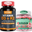 Vitamin D3 20.000 i.e. + K2(MK7) 200mcg Softgels + Akkermansia Probiotiki Gumiji s prebiotiki Fiber