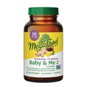 MegaFood Baby & Me 2 Predporodni prebiotiki in probiotiki za ženske in razvoj otroka s 30 milijard CFU, vegetarijanske in ne-GMO, 60 kap (30 strežnice)