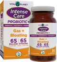 Vital Planet - Intenzivna oskrba Plin & Napihljivi probiotiki, Prebiotiki, Postbiotiki, Parabiotiki, 4- v-1 Hladilni dodatek za odrasle, 65 milijard CFU, 65 sevi, Pregestiv in Imuni, 30 ct